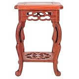 Toyvian Antiker Holz display ständer aus Rotem Sandelholz Stabiler Blumenständer und Dekorationssockel für Bonsai Vase Kunsthandwerk als Blumensäule für Wohnzimmer Teehaus Büro und