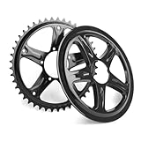 ebikefans 44T/46T Kettenblatt Ritzel für Bafang BBS01 BB02 Mittelantriebsmotor Schmales breites Einzelkettenblatt mit Schutzschutz für Mountainbikes MTB E-Bike (BBS-44T)