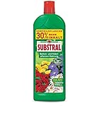 Substral Balkon- und Kübelpflanzen-Nahrung mit Guano, Hochwertiger Spezial-Flüssigdünger für Blühpflanzen, im Zimmer auf Balkon und Terasse mit Eisen Plus, 1,3 Liter Flasche