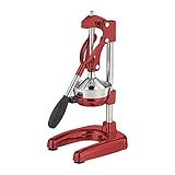 Cilio LIVORNO Granatapfel Presse, Saftpresse Manuell | rostfreier Edelstahl | Rot | Profi Fruchtpresse | Zitruspresse Handpresse für 25% mehr Saft | geringer Kraftaufwand | 18 × 25 × 48 cm