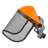 Schutzhelm zum Mähen Motorsense Rasentrimmer Visier Maske mit Mesh GardenX