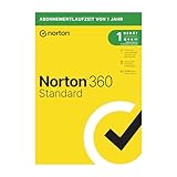 Norton 360 Standard 2025 | 1 Gerät | Antivirus | Unlimited Secure VPN & Passwort-Manager | 1 Jahr | PC/Mac/Android/iOS | Aktivierungscode in Originalverpackung