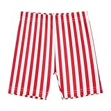 Mädchen-Fahrradhose aus Baumwolle, rot-weiß gestreift, für Unterkleid, Cartwheel Biker, athletische Sommerkleidung, 4T, Rot-weiße Streifen, 128