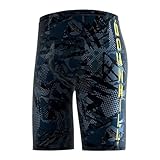 Generisch Jammer Badehose Herren Schwimmjammer Lange Badehose Schnelltrocknend Schwimmhose Swim Trunks knielangen Badeanzug zum Schwimmen Kompression Wettkampf Schwimmhosen (Dunkelblau, XXXXXL)