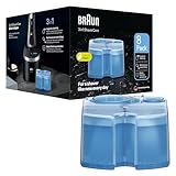 Braun 3-in-1 ShaverCare Reinigungskartuschen für Reinigungsstationen, Hygienische Reinigung, 8er Pack