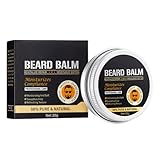 20g Bartbalsam für Männer, Natürliche Inhaltsstoffe Bartbalsam, Conditioning Bartwachs, Bartpflege Weichmacher für Männer, Moisturizer Bartbutter Wachs für Männer