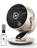 Dreo 28dB Leiser Smart Tischventilator für Schlafzimmer Büro, Ventilator mit Fernbedienung Kühlung 21M Windentfernung 4-Geschwindigstufe 5 Modi 12H Timer 90° Auto 120° Manuell oszillierend, Lynx S