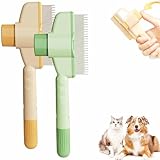 Flohkamm für Katzen, 2 Stück Selbstreinigender Flohkamm für Katze und Hund, Selbstreinigender Katzenkamm, Kamm zur Entfernung von Tierhaaren, Flohkamm, Fellpflegebürste