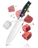 RÖSLE Kochmesser Tradition 20 cm - Hochwertiges und scharfes Küchenmesser, universell einsetzbar für Fleisch, Fisch, Geflügel und Gemüse, Chefmesser mit ergonomischem Griff und Fingerschutz