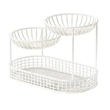 Pitycbo Dreistöckiger Obstkorb für Die Küchentheke, Servierschale, Tischdekoration, Großer Obstständer mit Ausreichend Fassungsvermögen für Picknicks Und Fest