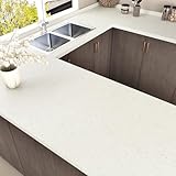 HotDecor Beige Granit Tapeten Matte Klebefolie Küche Möbelfolie Marmor Küchenfolie Selbstklebend Wand Tapeten Badezimmer Beige Klebefolie für Schrank Tisch Selbstklebende Folie Möbel 40cm x 200cm