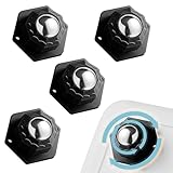 SVOCK 4 Kugelrollen Schwerlast, Möbelrollen Flach, Rollen Zum Kleben 200kg, Kaffeemaschine Rollen Schwarz, Selbstklebendes Starkes Rollenrad für Möbel Küchenutensilien Elektrogeräte Aufbewahrungsboxen