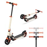 Elektroroller Kinder, E Scooter ab 6-12 Jahren, 150W Motor, Maximale Reichweite 15KM, Abnehmbarer Lenker, bis 60kg, 4-Höhenverstellbar | Elektro Scooter Geschenk für Kinder und Jugendliche