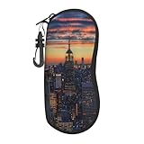 BNVSADC Rechteckiges Brillenetui mit Mandala-Motiv, ultraleicht, weiche Schale, schützende Brillen-Organizer für Damen und Herren, New York City, One size