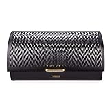 TOWER Brotkasten, Edelstahl, Schwarz, Einheitsgröße, T826090BLK