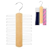 Krawattenhalter, Krawattenbügel, Kleiderschrank Krawattenbügel, Organizer Hanger, Tie Belt Rack, Gürtelhalter Rack, Passend für Krawatte, Schal, 30 x 14.5cm (Holzfarbe)