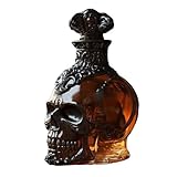 Likör-Dekanter Glasflasche Totenkopf Skelette Wein für Wiskey Wodka Bourbon Gothics Skelette Barware Whisky Dekanter