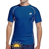 MEETWEE Herren Rash Guard Rash Vest Männer Langarm/Kurzarm UV Schutz T-Shirt Tops UPF 50+ Schnelltrocknend für Schwimmen Surfen Wassersport