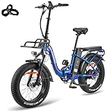 Fafrees F20 MAX E Bike Damen Klappbar 20 Zoll 48V 22,5AH Akku 54 N.m, [ Offiziell ] E-Bike Herren 150kg, Elektrofahrräder Ebike ​Klapprad Shimano 7 Mountainbike E Fatbike Elektrisch (blau)