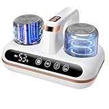 Kabellos Milbensauger mit Staubmilben-Sensor und Intelligente LED-Anzeige,1000W Milbenstaubsauger mit UV-Licht, Für Allergiker, entfernt 99,9% der Allergene, für Matratzen, Betten, Sofas 1