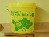 10x 12,5kg Honigeimer gelb m.Deckel mit Aufdruck 5,75€/St Höhe 26 cm, Ø oben 25, unten 22 cm Imker Imkerei Bienen Eimer