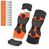 Flintronic Schaber, Keramikschaber mit 20 Edelstahl & Kunststoffklingen, Schaber Küchenschaber Set, Gadom Kochfeld Kratzer, Herd Glasschaber, Herdschaber für Kochfeld, Backofen, Glaskeramik