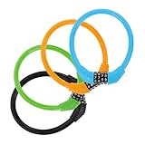 Toddmomy 4 Stück Pack Fahrradkettenschlösser mit Zahlenschloss Stahl Tragbar Diebstahlsicherung für Mountainbikes Outdoor Fahrradsicherheitsschloss Verschleißfest und Bruchsicher