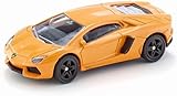 siku 1449, Lamborghini Aventador LP 700-4 Sportwagen, Metall/Kunststoff, Orange, Spielzeugauto für Kinder