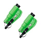 banjiabb 2 Stück Gurtschneider Notfallhammer,Rescue Tool,Glasbrecher,Federkörner Mit Gurtschneider,Notfall-Schlüsselanhänger-Auto-Fluchtwerkzeug,Für Auto Und Busse– Kompakter Notfallhammer