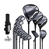 COYEUX 12-teiliges Komplett-Golfset für Linkshänder, Golfschläger-Set, mit Standtasche, Carbonschaft, tolles Golfgeschenk für Männer