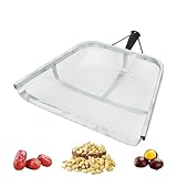 Garten-Bodensieb – Garten-Rätselschieber | Stabiles Edelstahl-Bodensieb mit einfachem Griff | Ergonomische Multifunktions-Schaufel, Erntesieb, Sammelwerkzeug für Gartenarbeit Landwirtschaft