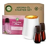 Air Wick Aroma-Öl – Starter Set – Diffuser mit ätherischen Ölen – Raumduft Beruhigende Rose – 2 x 20 ml Nachfüllern + Gerät