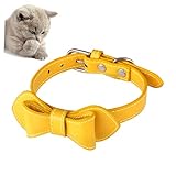 CORHAD Katze Bowknot Kragen Pu Hundehalsband Haustier Pu Kragen Haustier Hundehalsband Haustier Kragen Heimtierbedarf