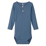 NAME IT Baby-Jungen NBMKAB LS NOOS Body, Bluefin, 80