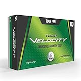 Wilson Unisex – Erwachsene Tour Velocity Feel 15-Ball WH Golfball, White