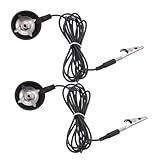 Cabilock 2 Stück Erdungskabel mit Saugnapf und Krokodilklemme Langlebige Zuverlässige für Elektronische Geräte und Präzise Arbeitsstationen Schützt vor Statischer Aufladung