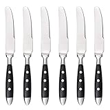 GRÄWE Dessertmesser, Serie Nürnberg, 6er Set, schwarze Griffe