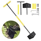 Kantenstecher Rasen,106CM Rasenkantenschneider Halbmond,Rasenkantenstecher mit Stiel,Rasenstecher mit Langem Gummigriff,Breiter Fußplatte für Präzises Rasenkantenschneiden Landschaftsgestaltung