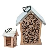 Bienenhäuser für den Garten, Marienkäferhaus - Marienkäfer-Haus Holz - dekorativer Lebensraum Unterstand für Marienkäfer Spitze Nistkasten Hinterhofdekoration