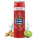 Old Spice Captain 3-in-1 Duschgel & Shampoo für Männer (250 ml), Körper-Haar-Gesichtsreinigung Männer, lang anhaltend Frisch, Zitrone, Sandelholz und Seeluft