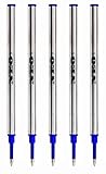 Rollerball Kugelschreiber-Minen, Blau Tinte (5er Pack). Diese Minen sind kompatibel mit den meisten nachfüllbar Rollerball Stifte