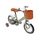 ACROSSPART Kinderfahrrad 12 Zoll, Fahrrad Kinder ab 2-4 Jahre, Fahrrad für Kinder mit Korb & Stützrädern, Höhenverstellbarer Sitz und Lenker, Doppelter Bremsenmodus (Grün)