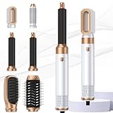 Atopskins Airbrush Haarstyler 6 in 1 Hair Stylers Pro Air Styler mit 1000W Rundbürste, Warmluftbürste, Föhnbürste, Haartrockner, Auto Air Culer, Glättbürste, Hairstyler Airstyler für Alle Haartypen