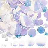 PH PandaHall 10-52mm Pailletten zum Basteln 7 Größen Lose Regenbogen Pailletten Transparente Verzierung Paillette Für Weihnachten Halloween Stickereien Braut Kunsthandwerk Schmuckherstellung 340 Stück