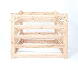 Westmann Holz Komposter Konni S | Lärchenholz FSC-Zertifiziert | Robustes & wartungsarmes Holz | Natur | 85x85x80