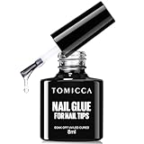 TOMICCA Nagelkleber Für Kunstnägel -6 In 1 Nail Glue Gel UV Nagel Kleber Press on Nails, Nail Tips Nagelkleber Gel Für Fake Nails, 8ml