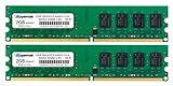 4GB Kit (2X2GB) PC2 6400 RAM, DDR2 800 PC2-6400U 4GB DDR2 2Rx8 CL6 1,8V Desktop Arbeitsspeicher Memory Module Upgrade