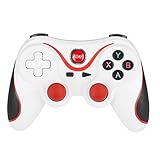 Annadue Kabelloser Controller Kompatibel für PS3-Konsole, T3-Telefon, Kabelloser Bluetooth 4.0-Gamepad-Spielgriff, Hochpräziser Gaming-Controller für PS3-Host mit Ladekabel