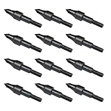 Namvo 12pcs 100grn Schwarz Schraube Praxis Broadhead Pfeile, Bogenschießen Kugeln Wild Punkte, Kleinwild Armbrust Compound Bogen Pfeilspitzen für Aiming Praxis Jagd, Präzision Ziele, Schießen