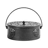 JIEBWCHA Räucherstäbchenhalter, tragbar, mit Feuerschutzdeckel – Dekoration für Zuhause, verstärkte Spiralen für den Innenbereich, Wohnzimmer und Schlafzimmer